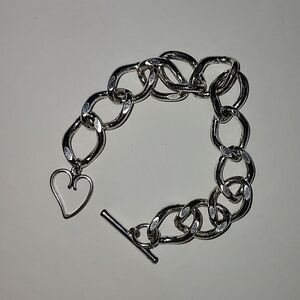 Silver  tone 6" bracelet